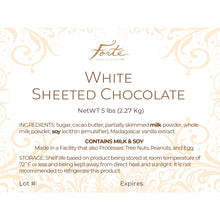 Load image into Gallery viewer, Sheeted White Chocolate (Case of 2 bags)