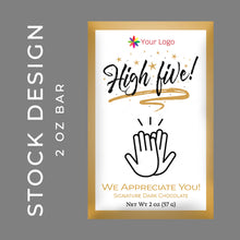 Load image into Gallery viewer, Logo on one of our Stock Designs - 2 oz Chocolate Bars