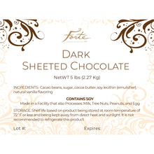 Load image into Gallery viewer, Sheeted Dark Chocolate (Case of 2 bags)
