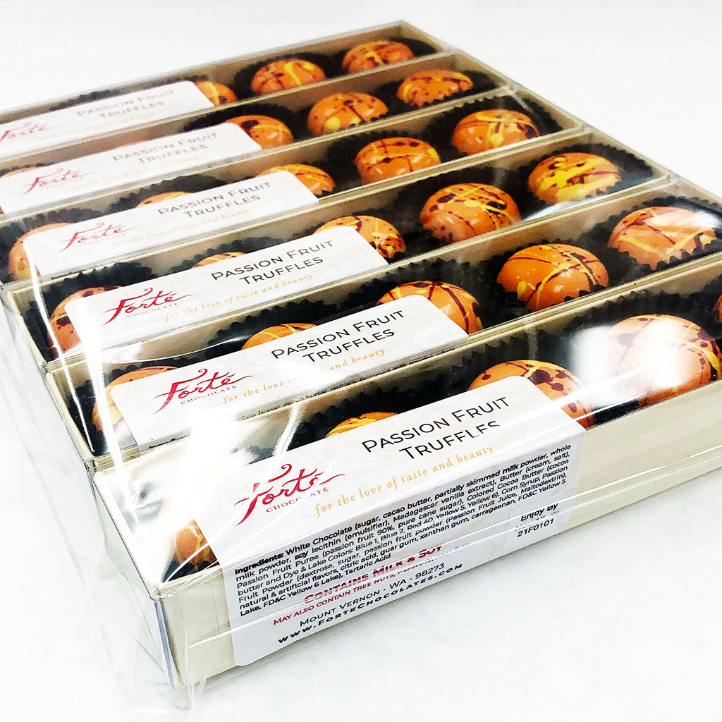 SEASONAL 5 piece box of Passion Fruit Truffles (Case of 6)